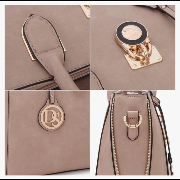 New Beige Nude Office School Laptop Computer Crossbody Handbag Purse Bag - Picture 5 of 15